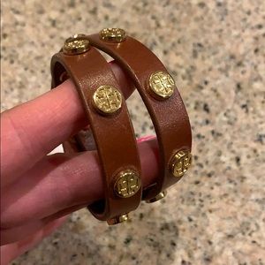 Brown Tory Burch Wrap Bracelet